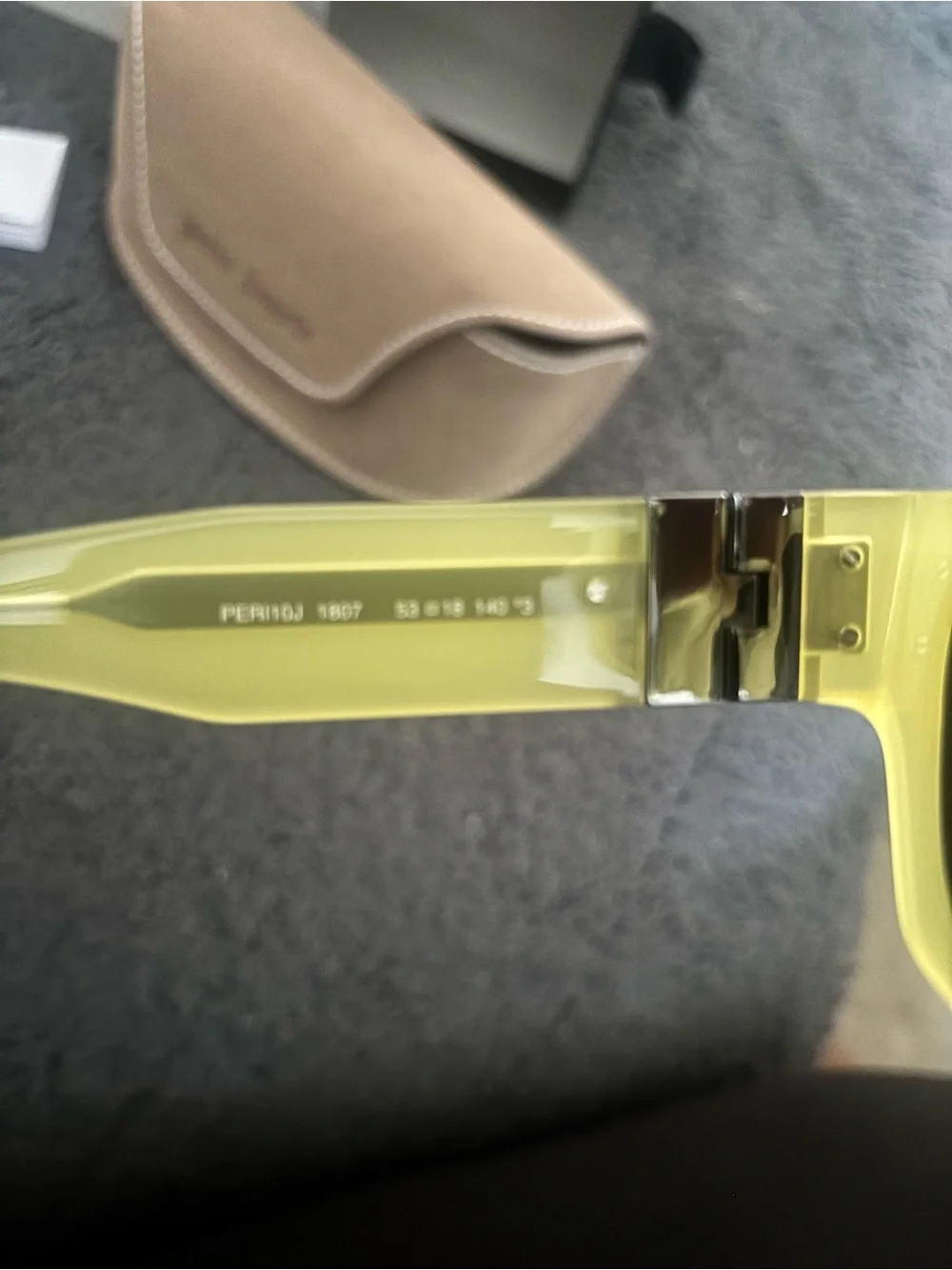 Palm Angels Lime Yellow Rectangular Sunglasses
